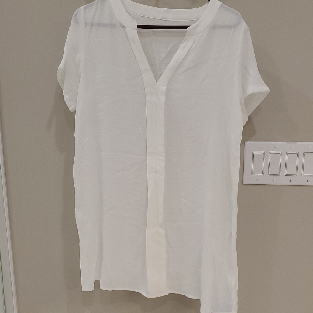 Cupshe Elegant White V-Neck Coverup
